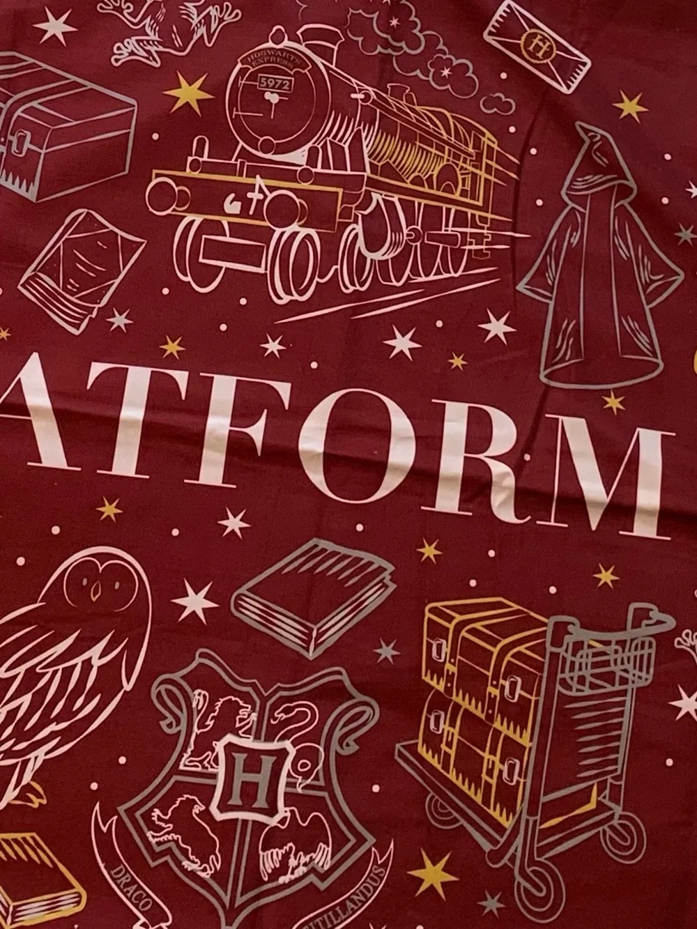 Harry Potter Hogwarts & Platform  9 3/4 Reversible Pillowcases set of 6